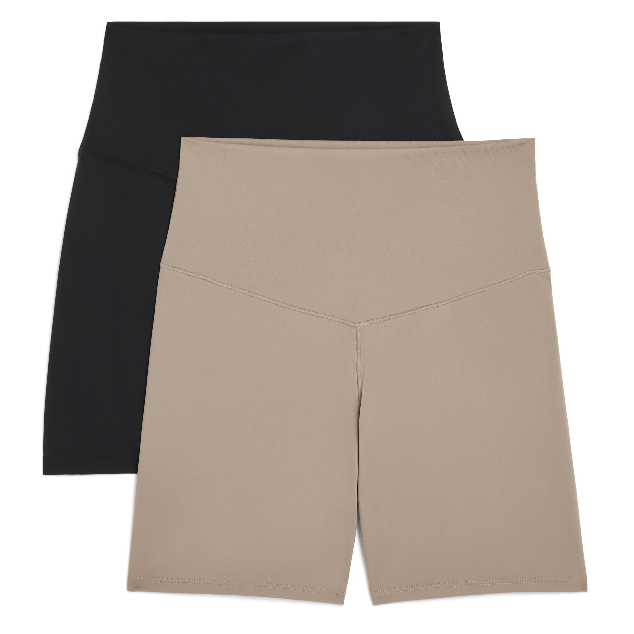 Danskin Women's Active 2-Pack Motivate 5" Bike Shorts for Fitness Enthusiasts | High-Waisted Comfort | Ideal for Yoga, C